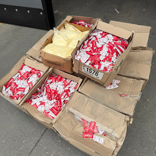 ZA@ Pallet of KETCHUP & a Little MAYO (Past BB Date)— A DIY Fry Sauce Maker’s Delight! (AS-IS) 11-11-Floor