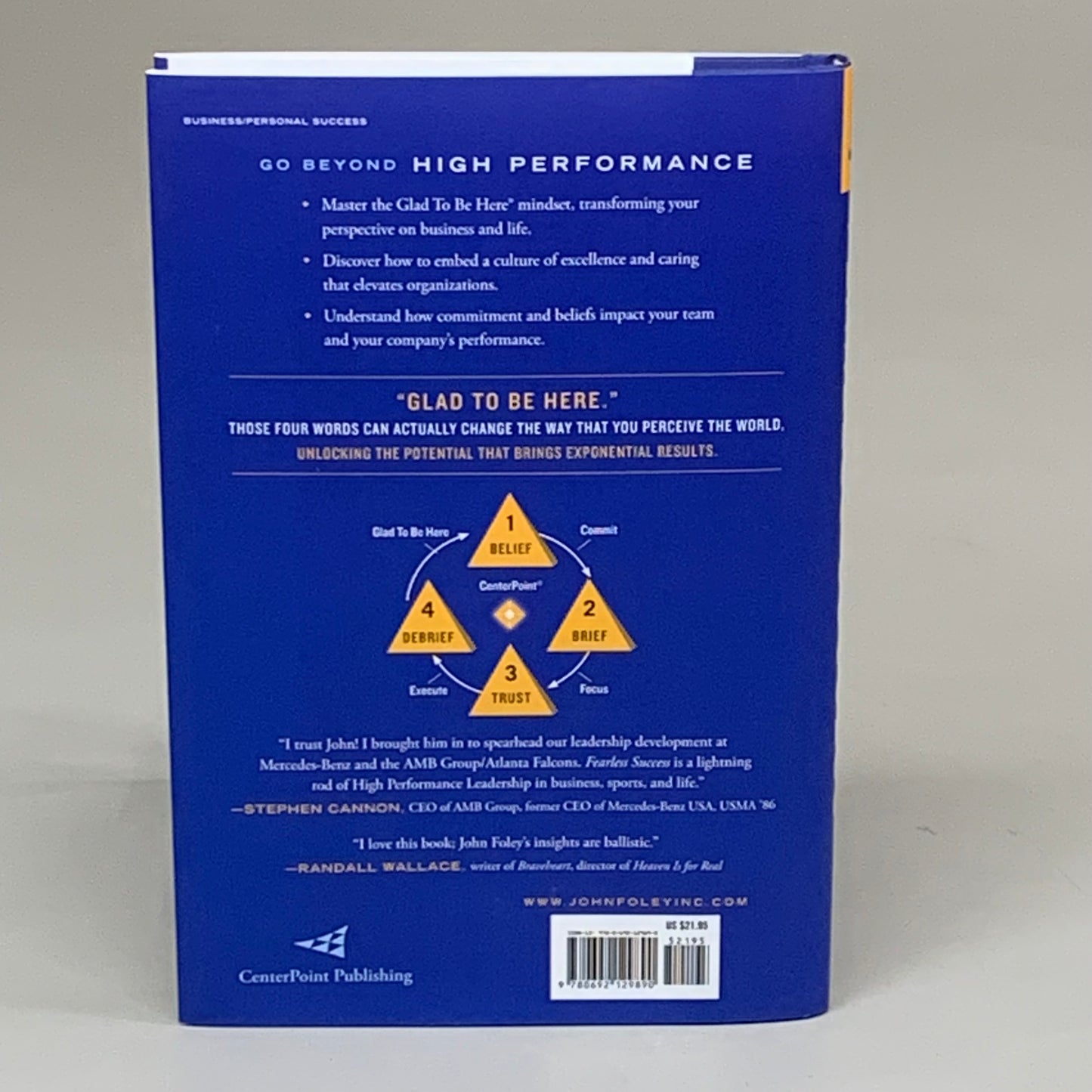 FEARLESS SUCCESS Beyond High Performance Hardback Book By John Foley