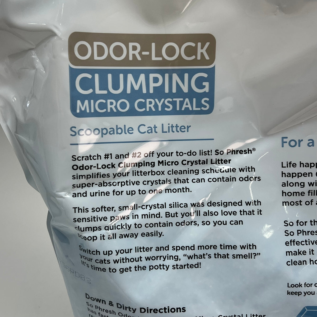 ZA@ SOPHRESH (2 PACK) Scoopable Odor-lock Clumping Micro Crystal Cat Litter 8lb Blue