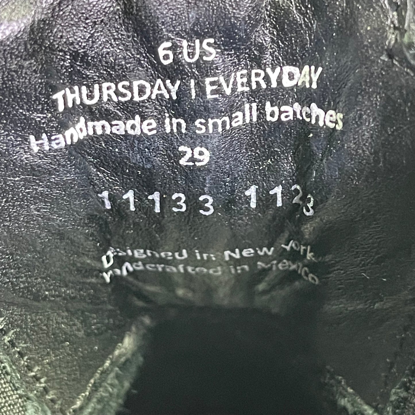 THURSDAY BOOT CO. Duchess Boot Women's 6 Black Leather DCSBPA6