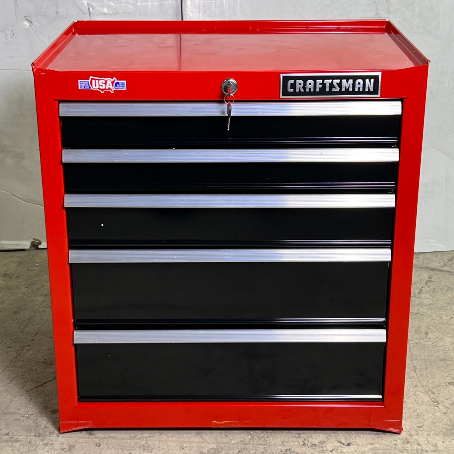 ZA@ CRAFTSMAN 2000 Series 26-in W x 36.5-in H 5-Drawer Steel Rolling Tool Cabinet (Red) CMST98264RB (AS-IS, A Little Damage)