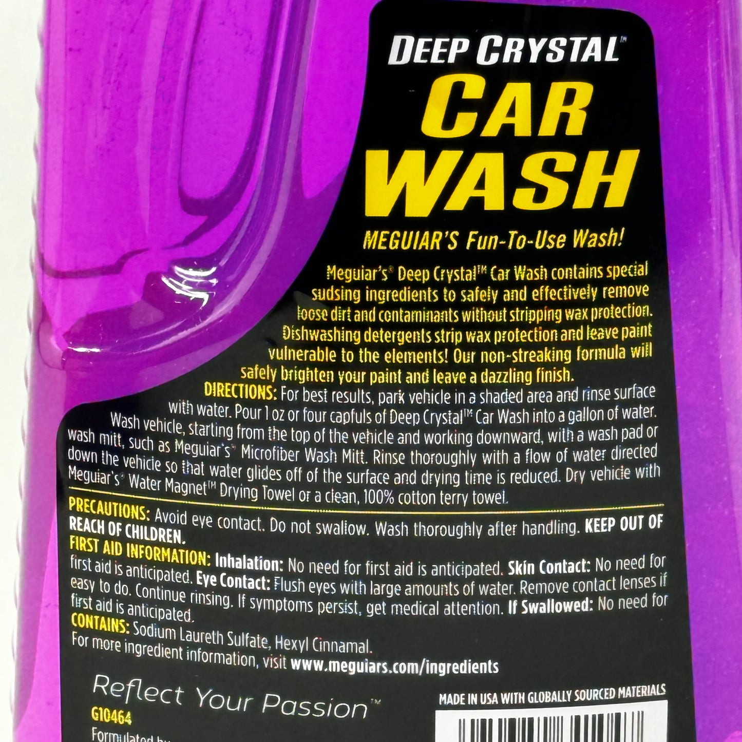 MEGUIAR’S (2 PACK) Deep Crystal CAR WASH 64 oz G10464