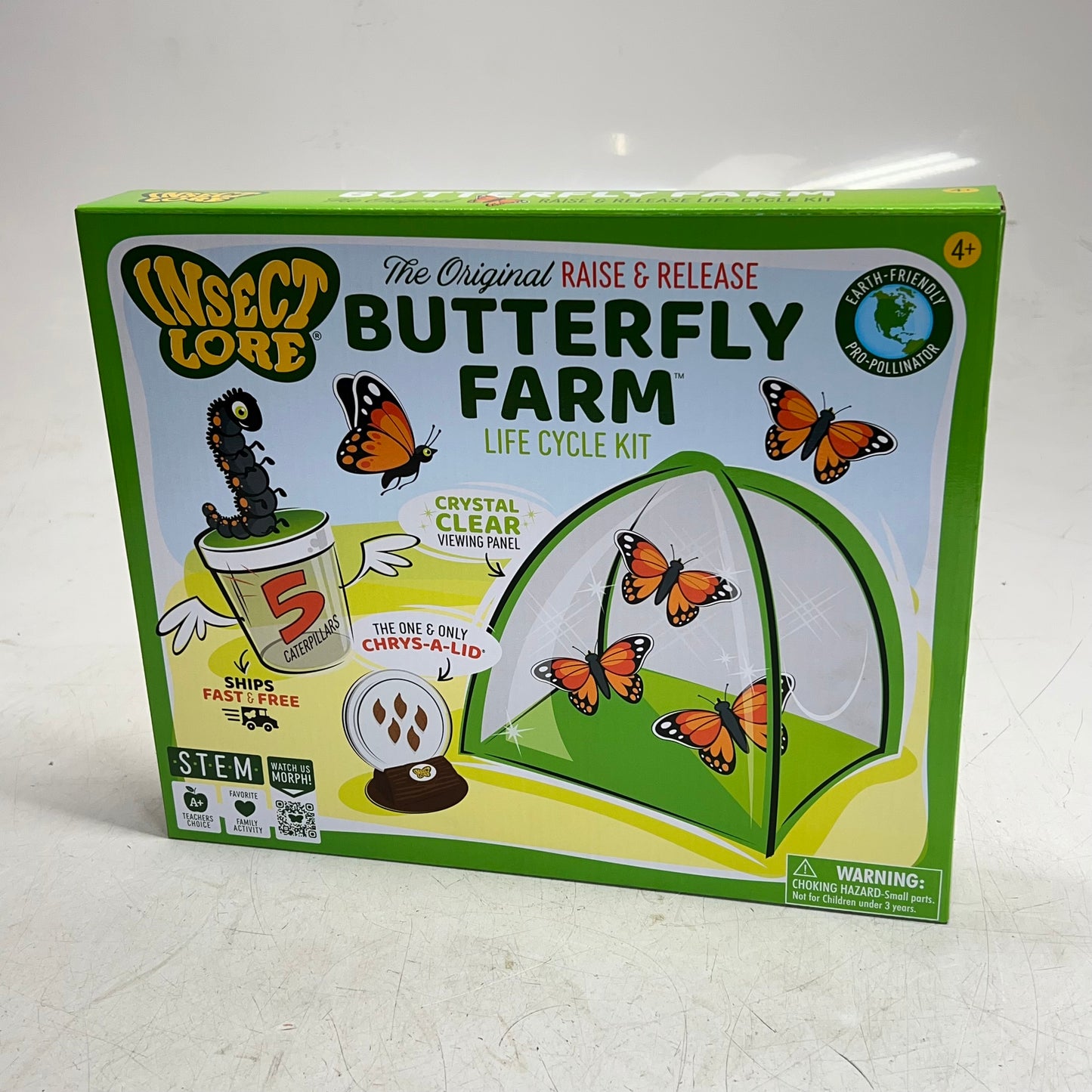 INSECT LORE The Original Raise & Release Butterfly Farm Life Cycle Kit  1015