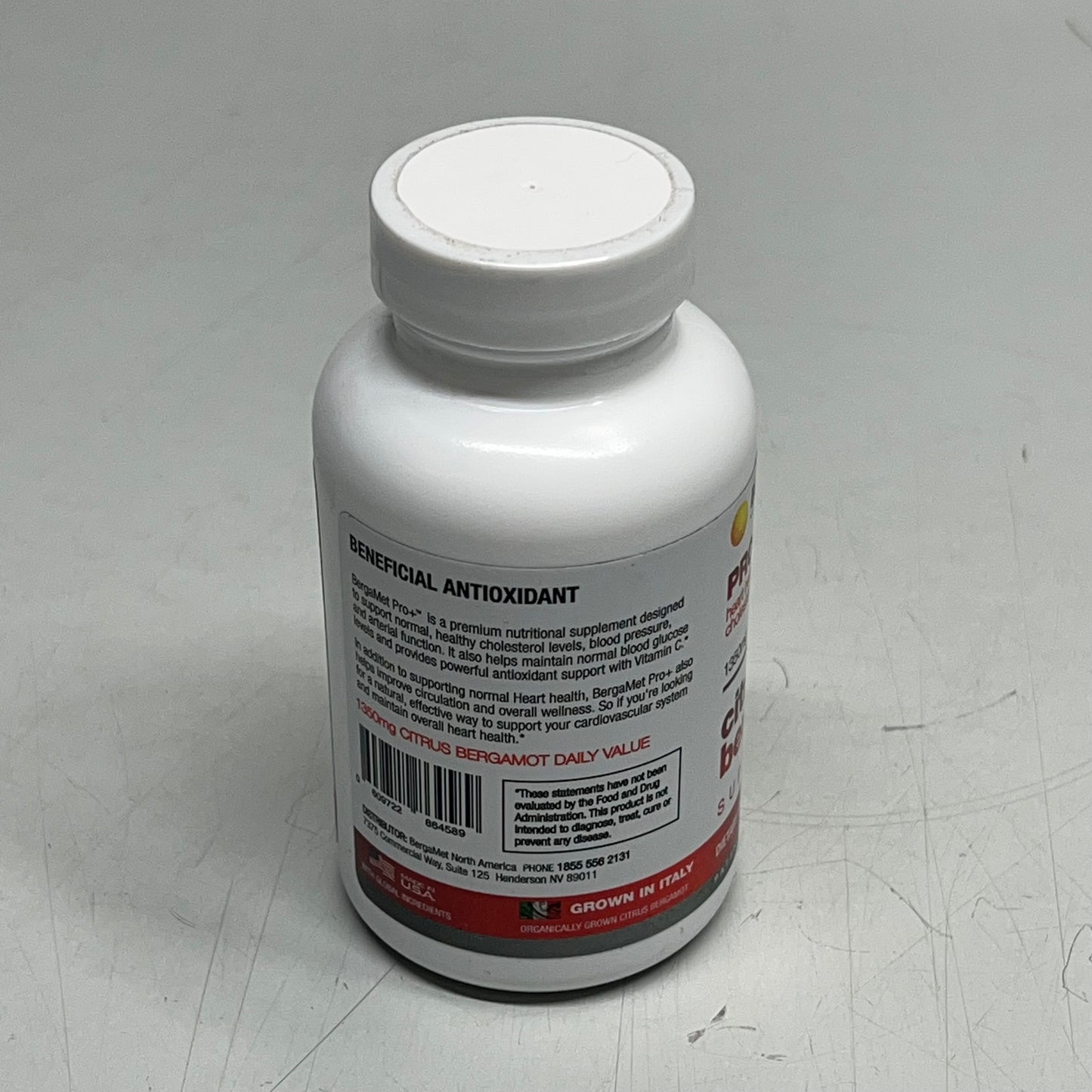 BERGAMOT PRO+ Heart Health Cholesterol Health Citrus Bergamot 90 Tablet BB 04/27