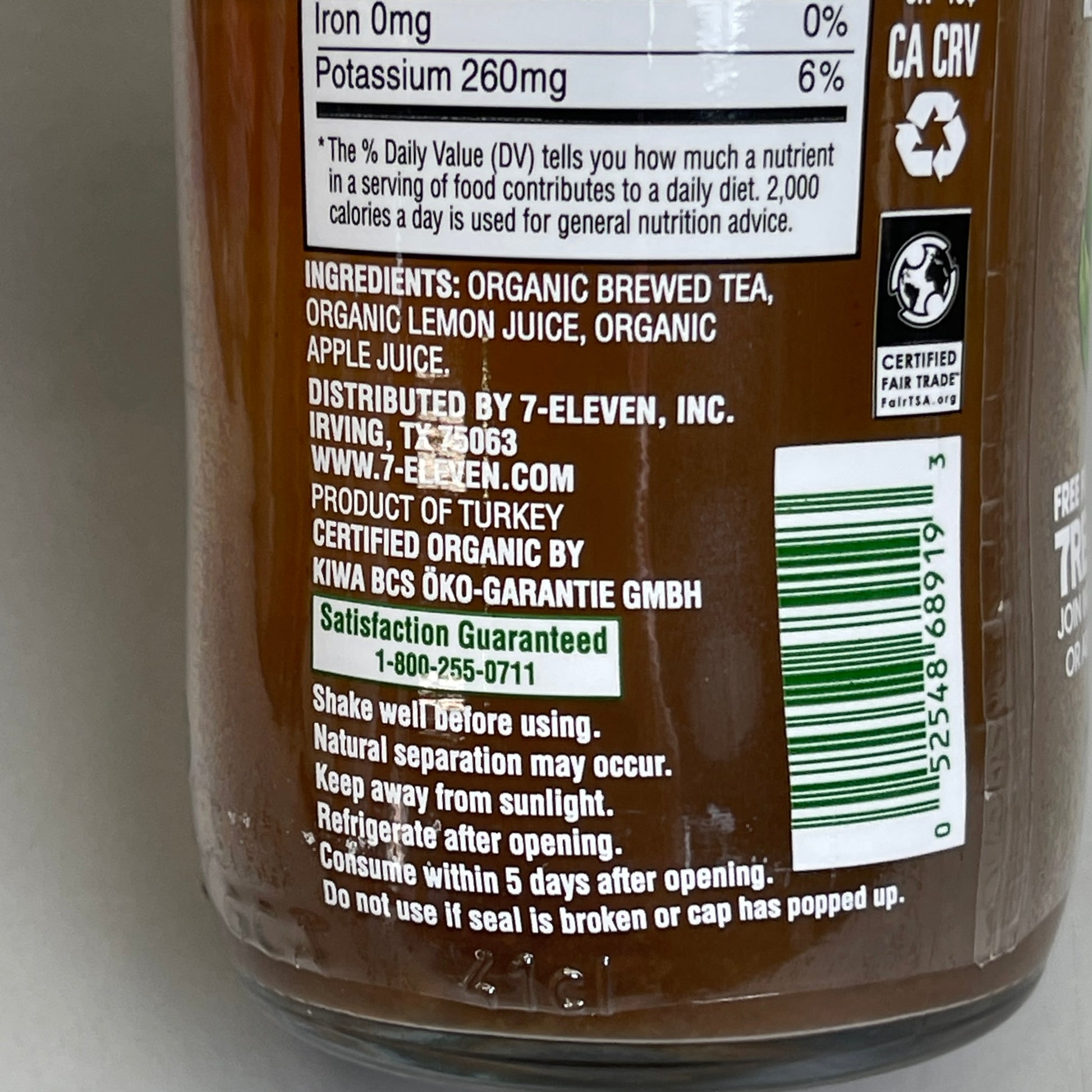 ZA 7SELECT (20 PACK, 14oz Each) Half Iced Tea & Half Lemonade Organi