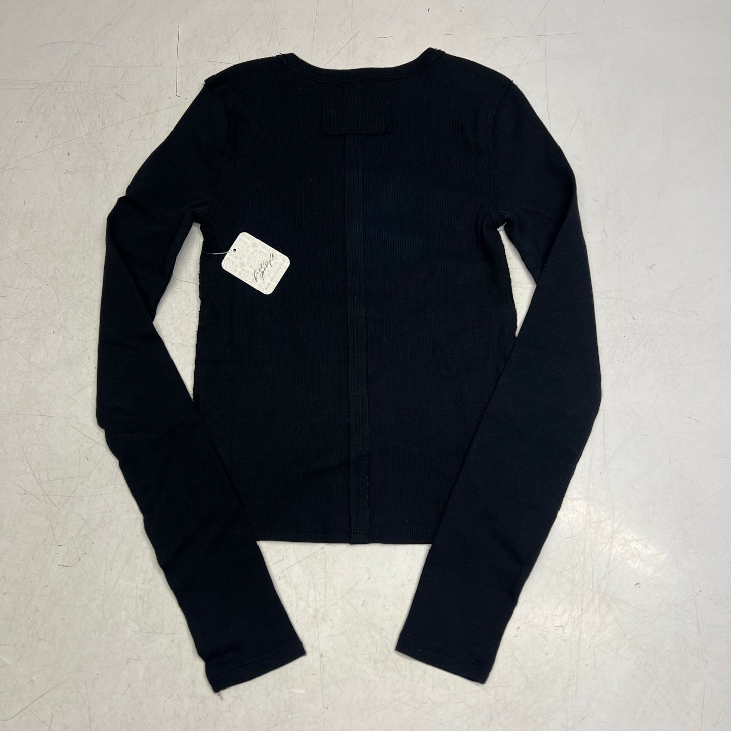 FREE PEOPLE  We the Free Neria Long Sleeve Top Women's Sz XS Black 097008