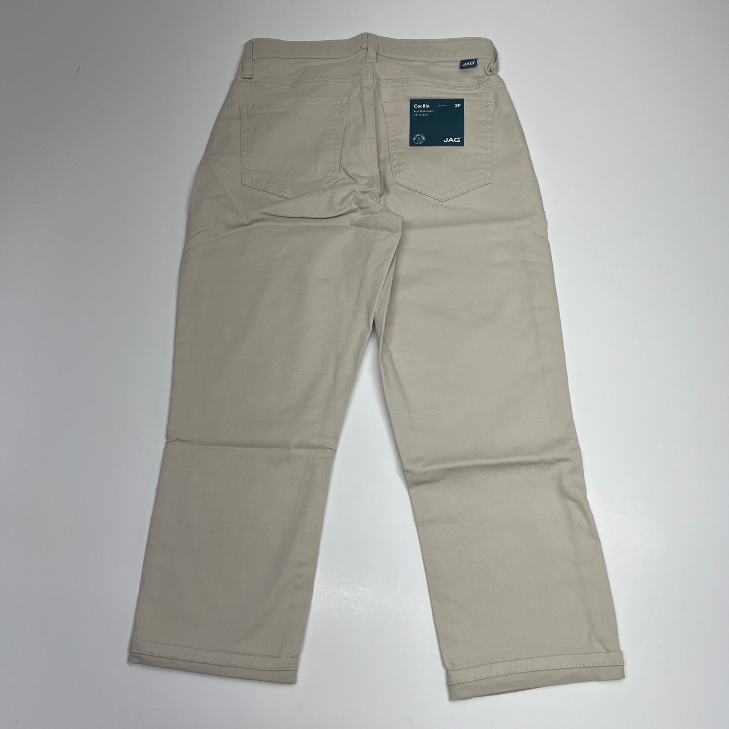 JAG Cecelia Crop Pant Mid-rise Women's Sz 2P 22" Inseam Cecilia JP4314TWL616