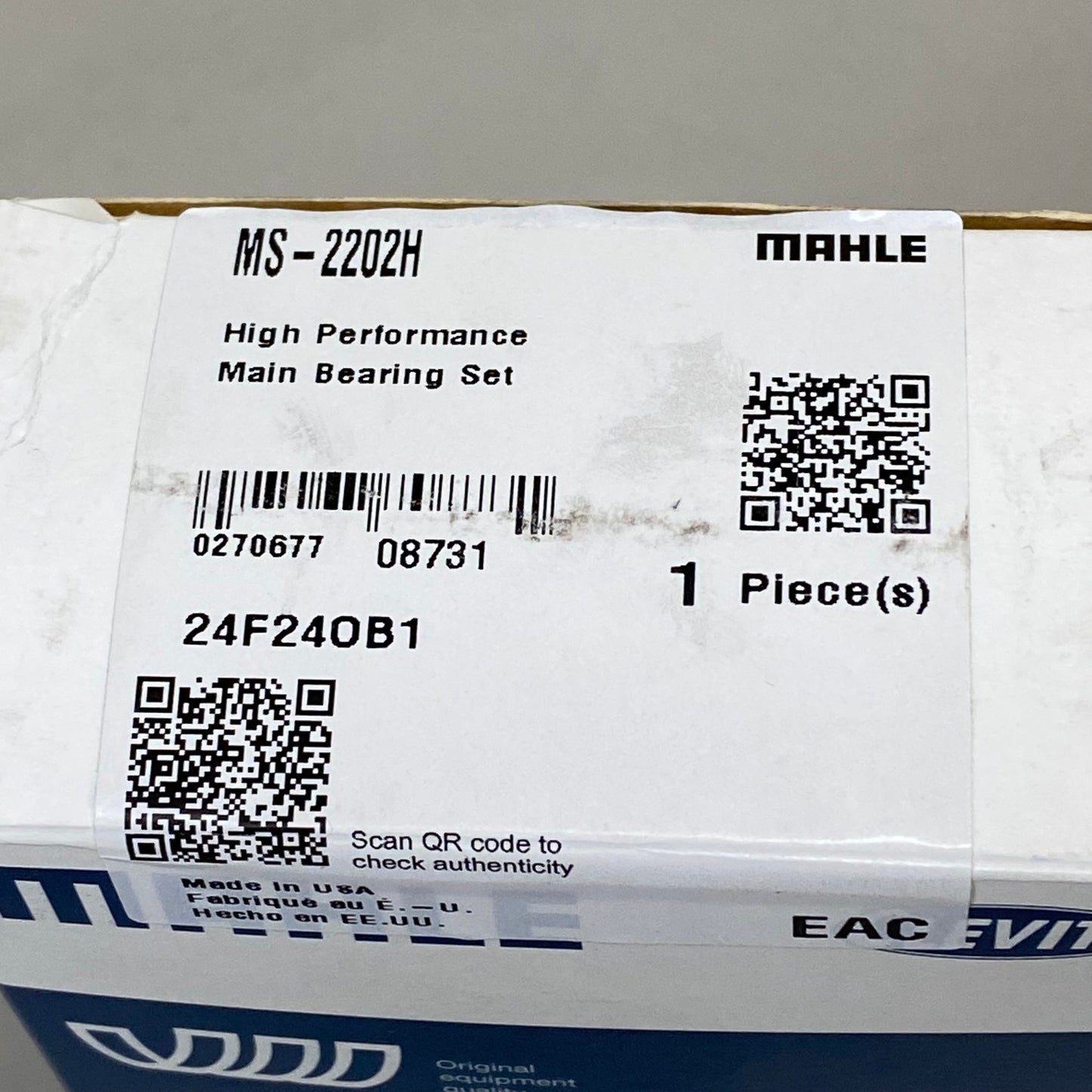 MAHLE (13 Pieces, 1 Box) Clevite Engine Crankshaft Main Bearing Set MS-2202H (New Other)