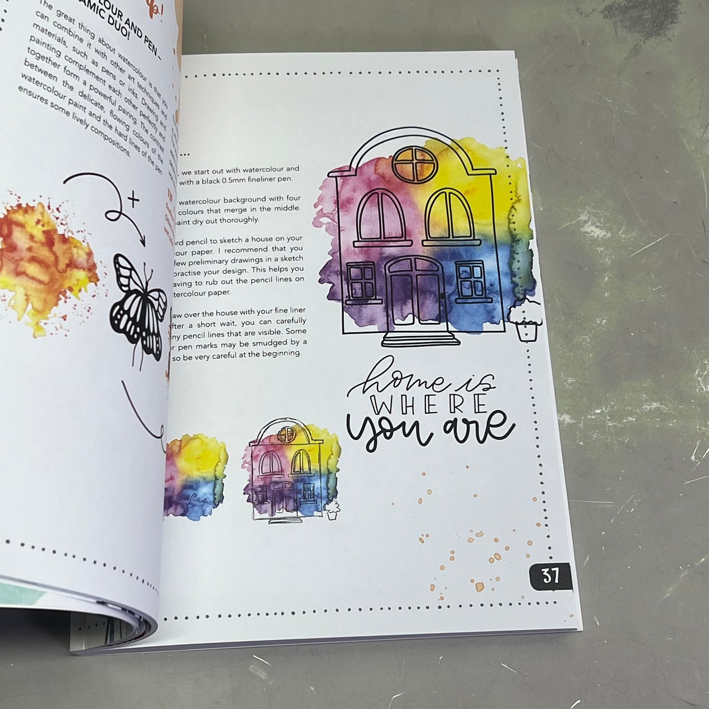 WATERCOLOR MEETS HANDLETTERING A Book Of Blogger Projects Paperback Book