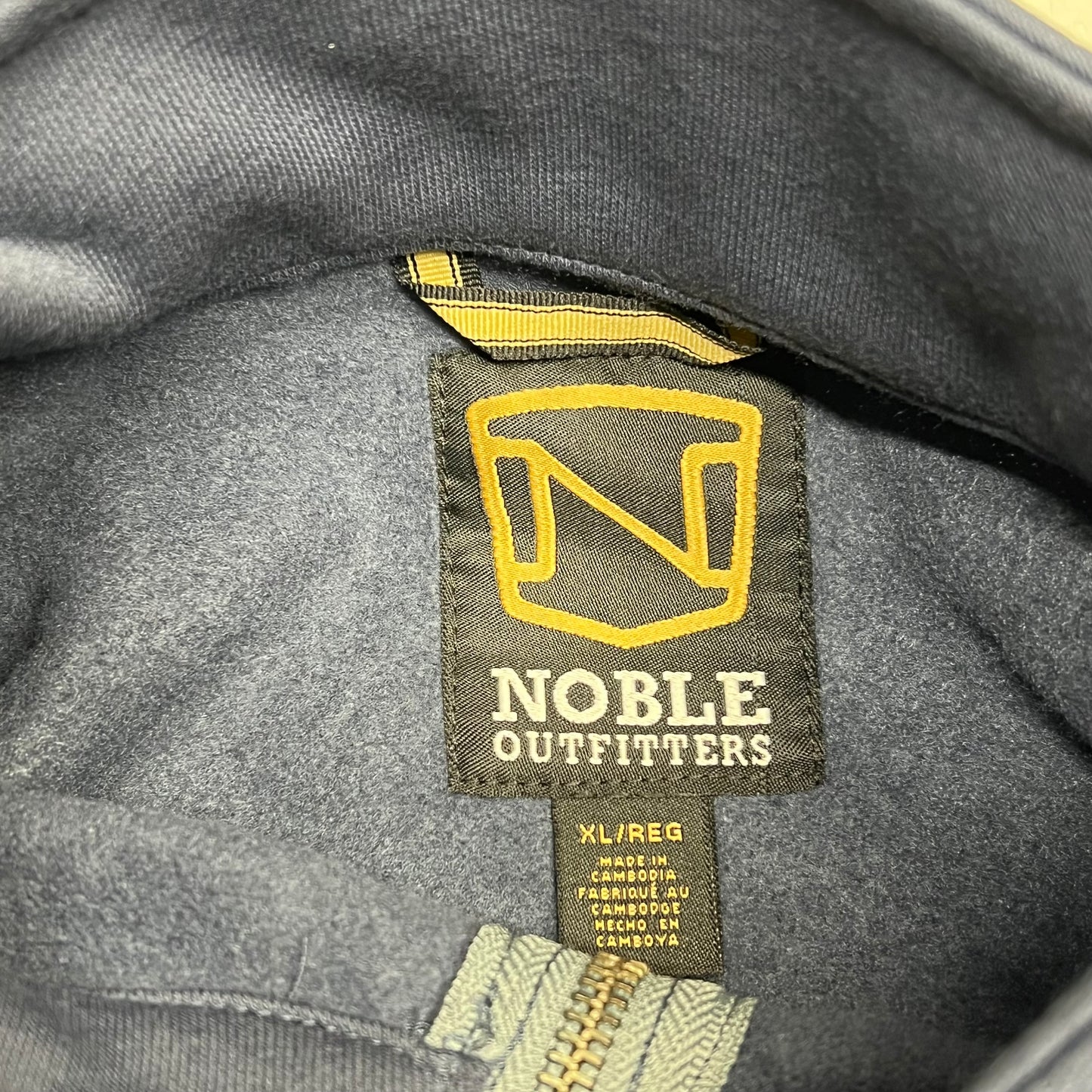 NOBLE OUTFITTERS Flex YYK Quarter Zip Pullover Men's Sz XL-R Navy Blue 11526