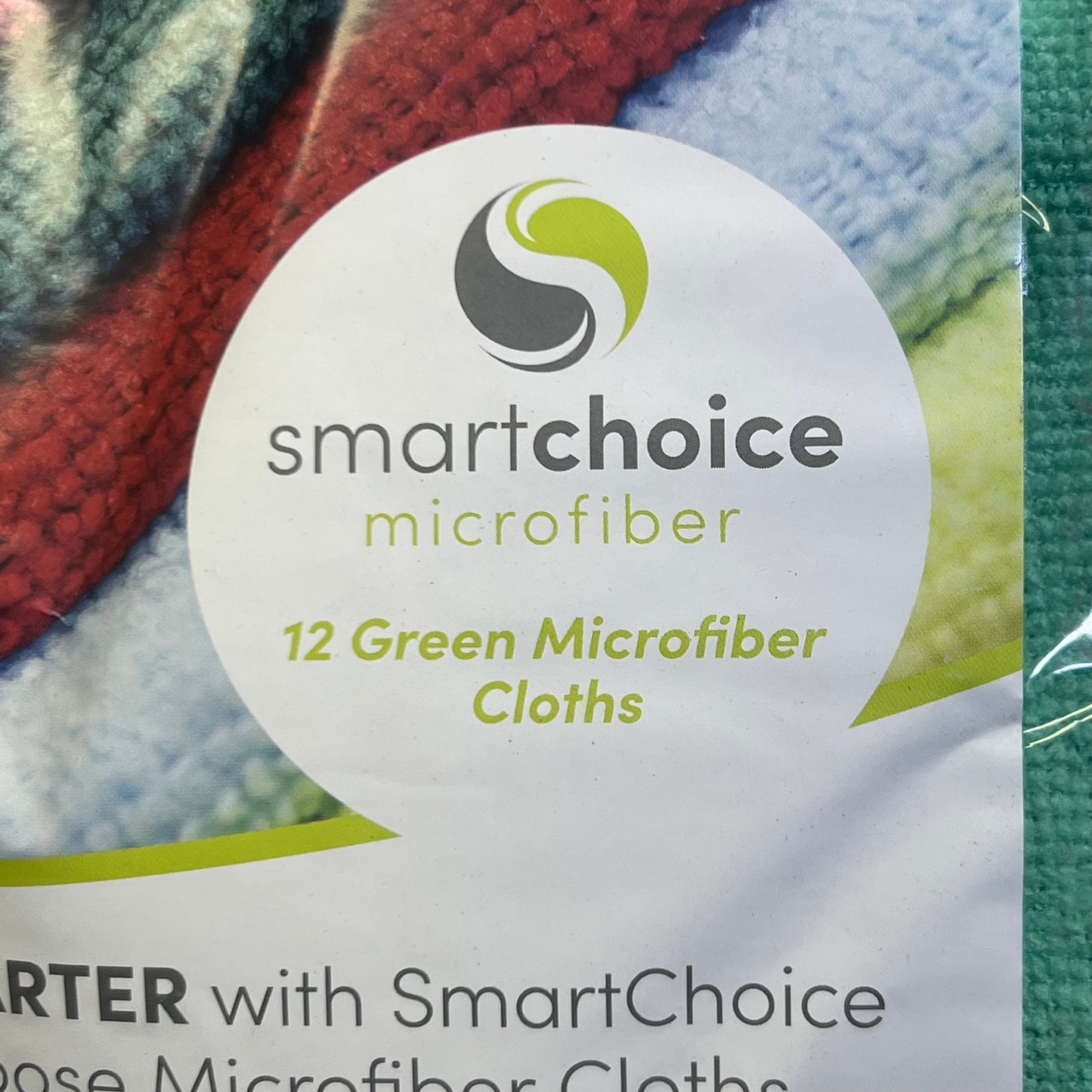 SMARTCHOICE (12 PACK) Microfiber Cloths, Green M915107G