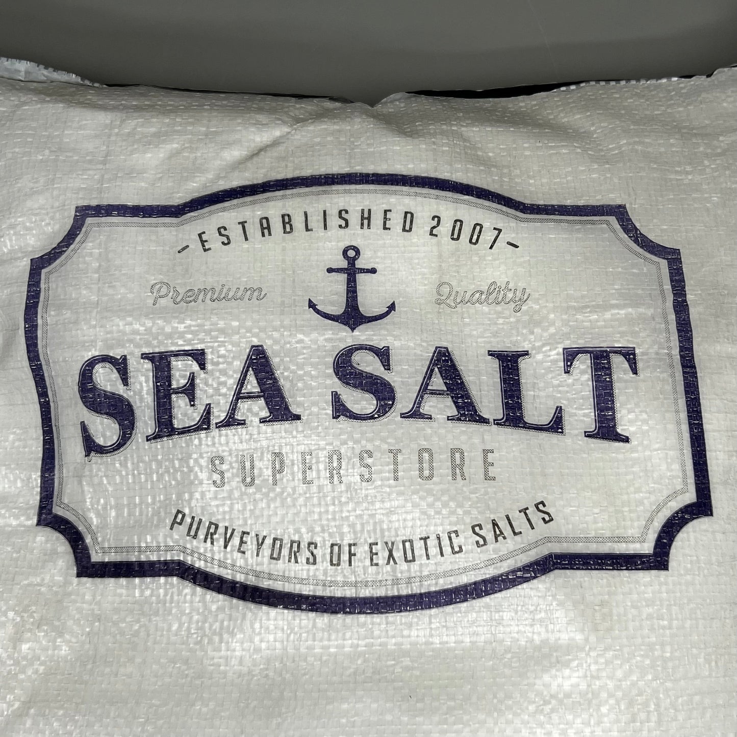 SEA SALT SUPERSTORE (50 LBS) All Natural Kosher Fine Grain Sea Salt BB 06/28