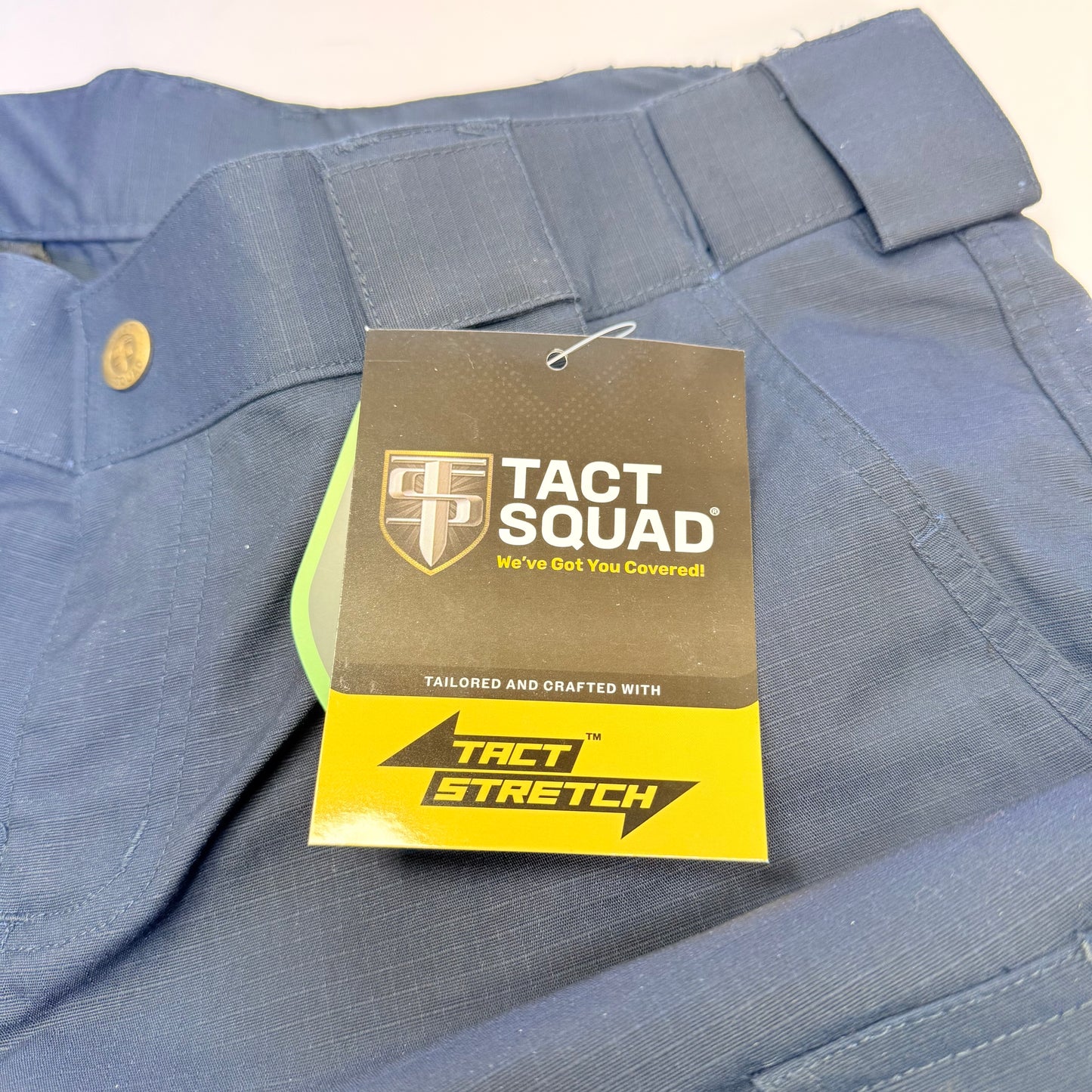 TACT SQUAD Tact Stretch Mini Ripstop Trouser Poly/Cotton Men's Sz 16 Dk Navy T7511