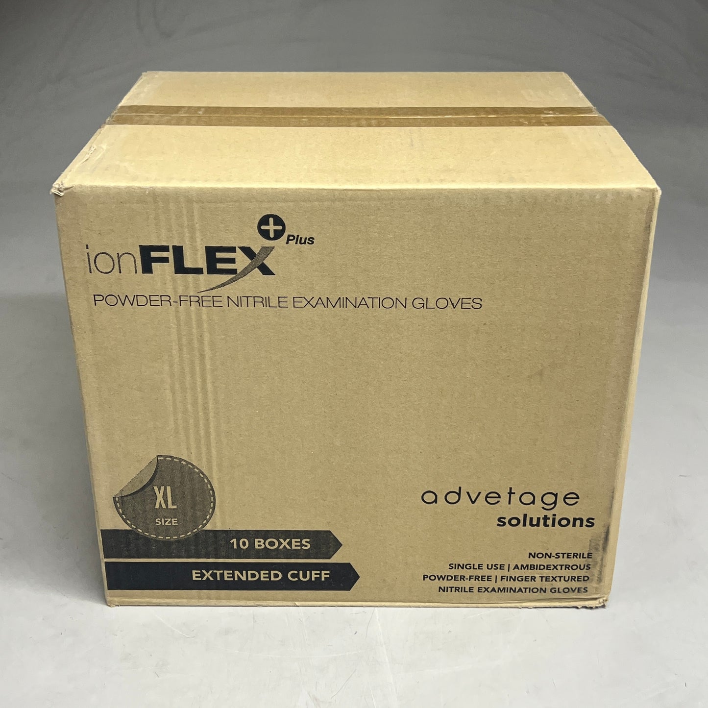 IONFLEX (10 Boxes Of 50) Powder Free Nitrile Exam Gloves XL Blue UV84CSE500 Non-Sterile