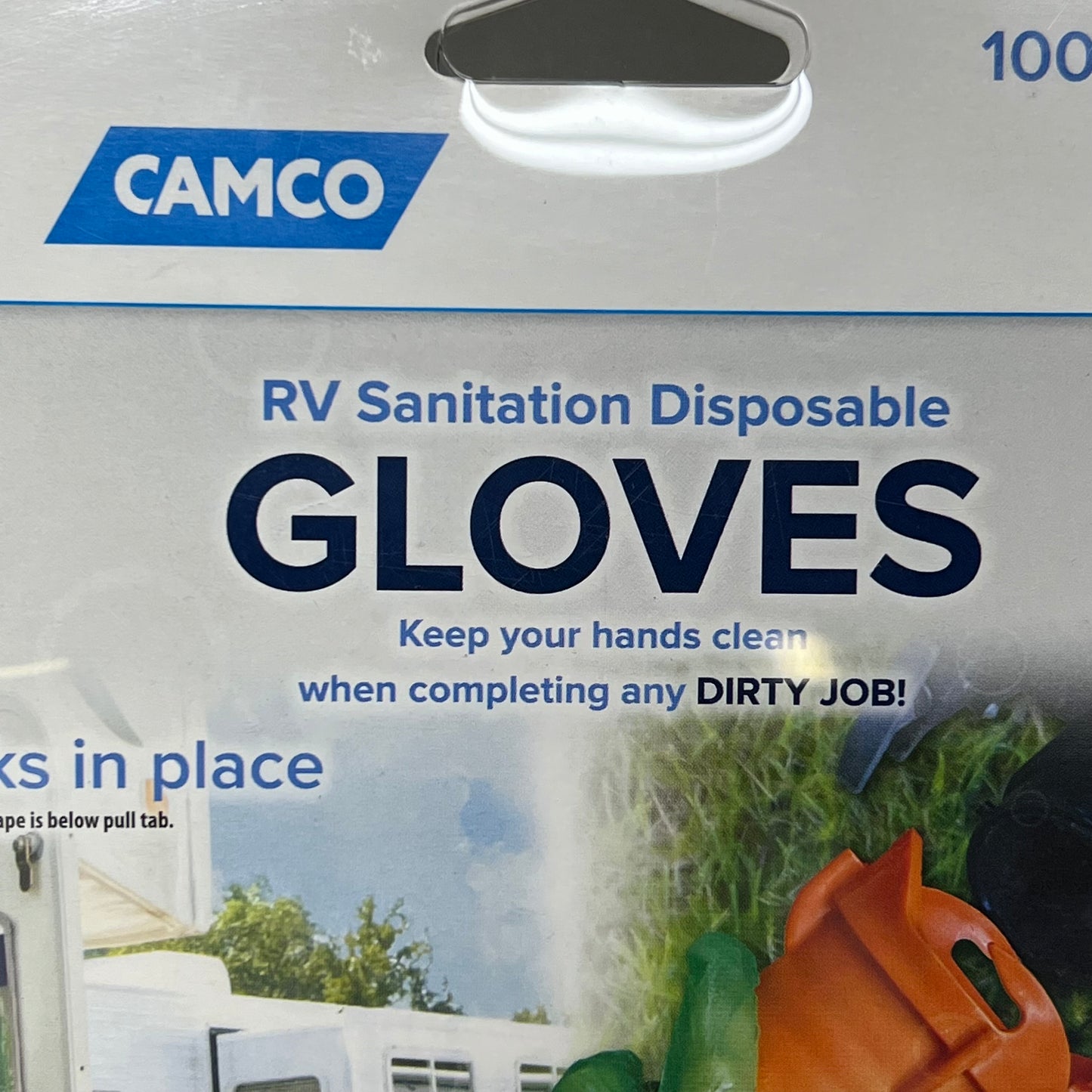 CAMCO (3 PACK) Disposable RV Sanitation Gloves One Size Fits all 100 Count Green 40285