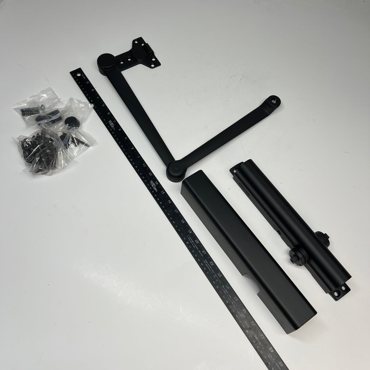 FALCON Grade-1 Door Closer Regular Arm W/ Pa Bracket Medium-duty Black SC81A