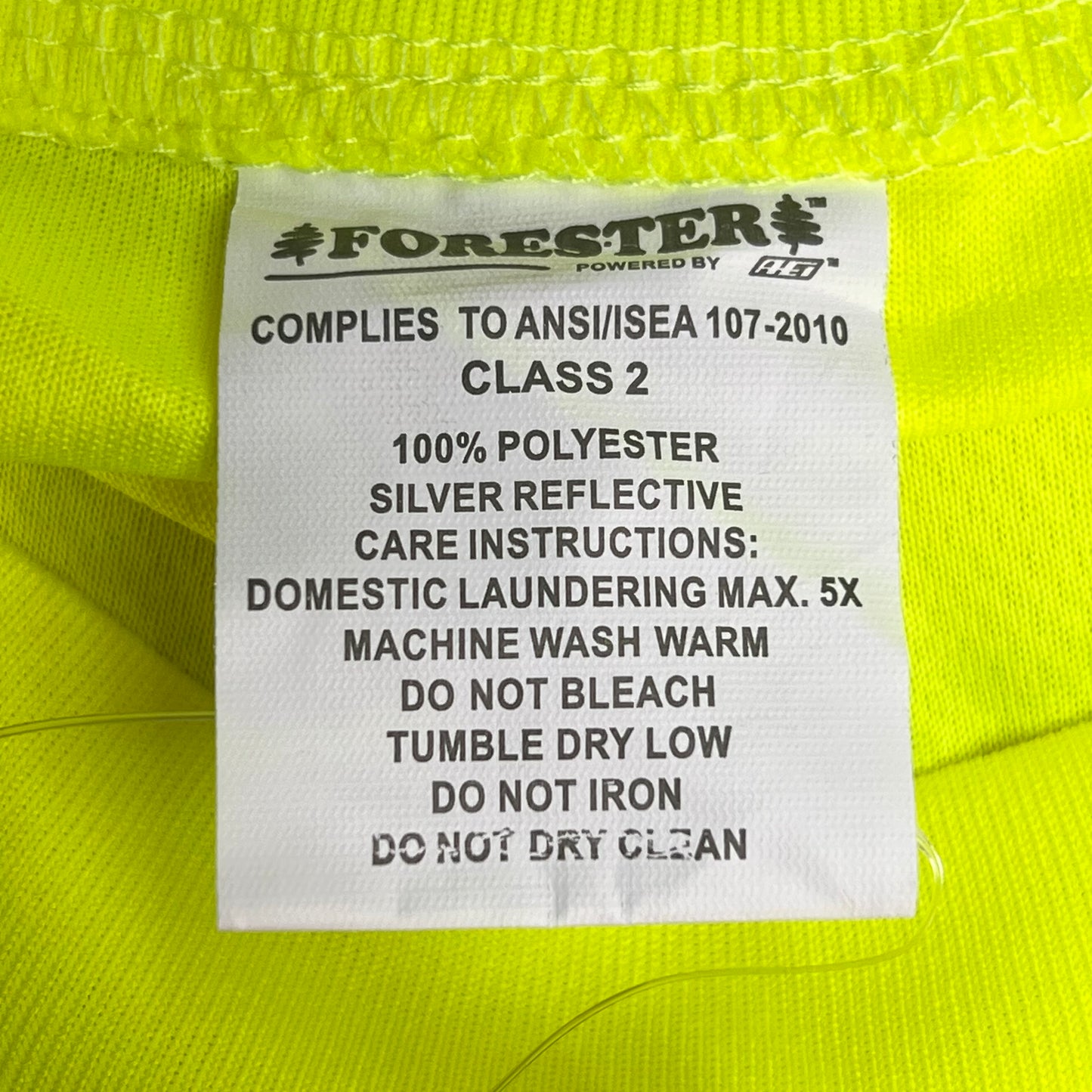 FORESTER (2 PACK) Long Sleeve Hi Visibility Shirt "WM" Logo Men's Sz 5X Yellow