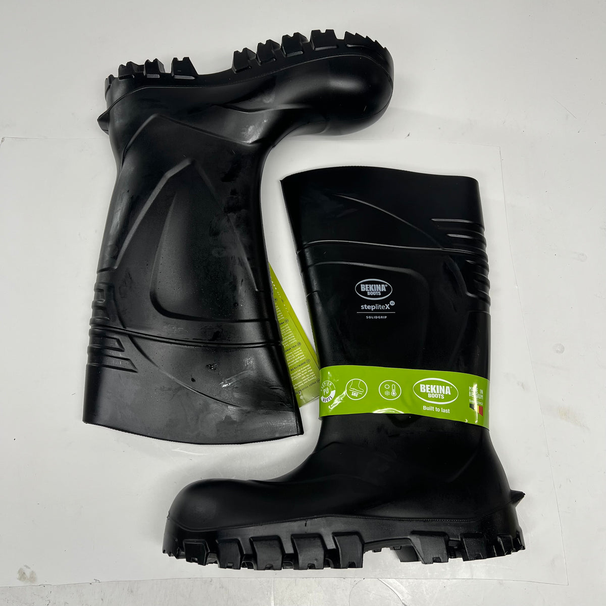 BEKINA BOOTS Solidgrip Steplitex Boots Regular Toe Men's Sz 13 Black