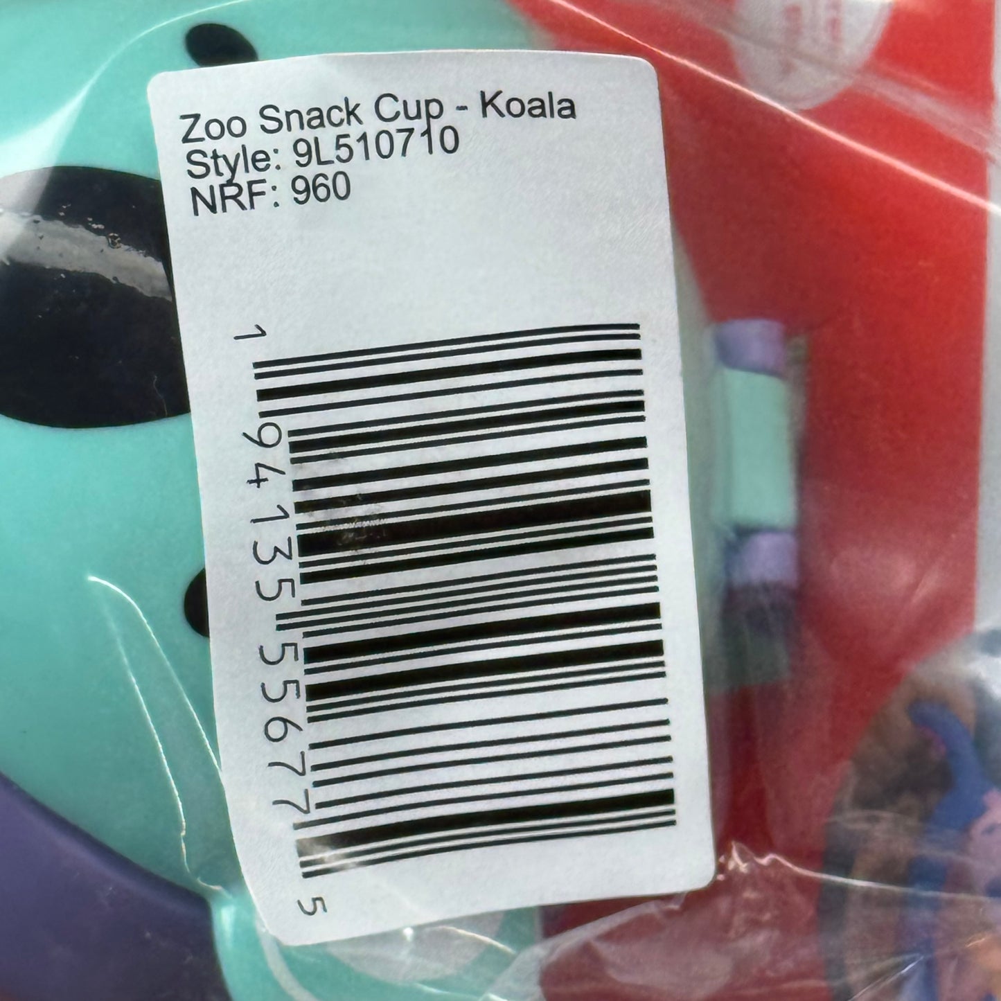 SKIP HOP (2 PACK) Zoo Snack Cup Koala Spill Free Snap Lid Design Ages 12M+ Blue