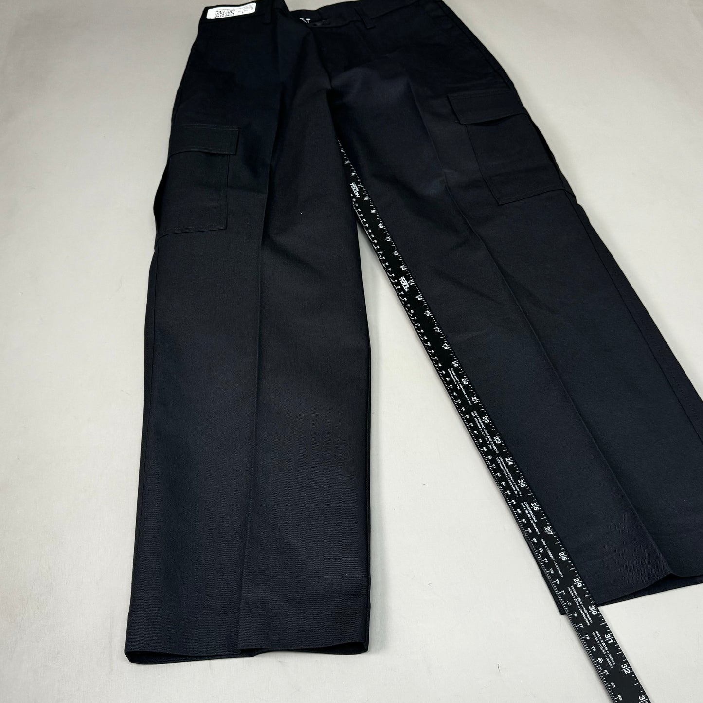 EDWARDS Button Closure Flat Front Cargo Work Pants Men's 34X30 Black 2575-O10