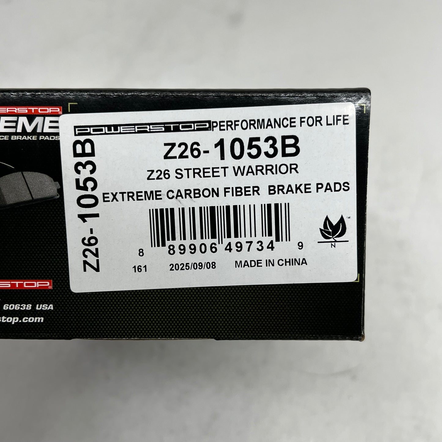 POWER STOP Street Performance Carbon Fiber Ceramic Brake Pads Z26-1053B
