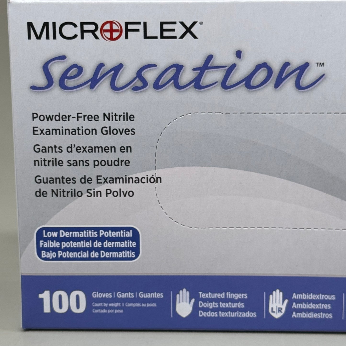 MICROFLEX(10 PACK, 1,000 GLOVE TOTAL)Powder-Free Nitrile Examination Gloves Sz S