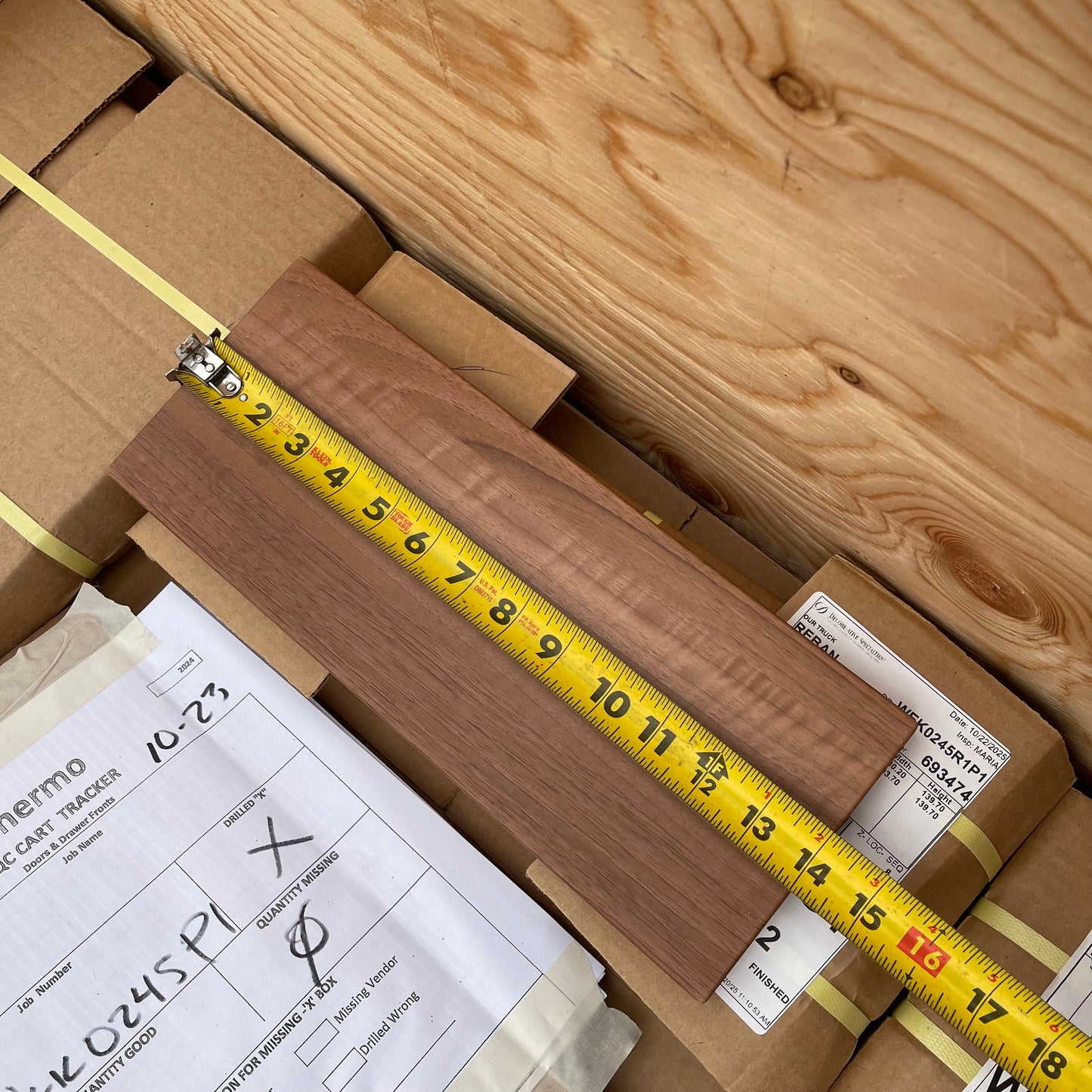 ZA@ Pallet of REBORN CABINETS Pressed Wood Cabinetry Parts Black, White, Walnut (AS-IS)