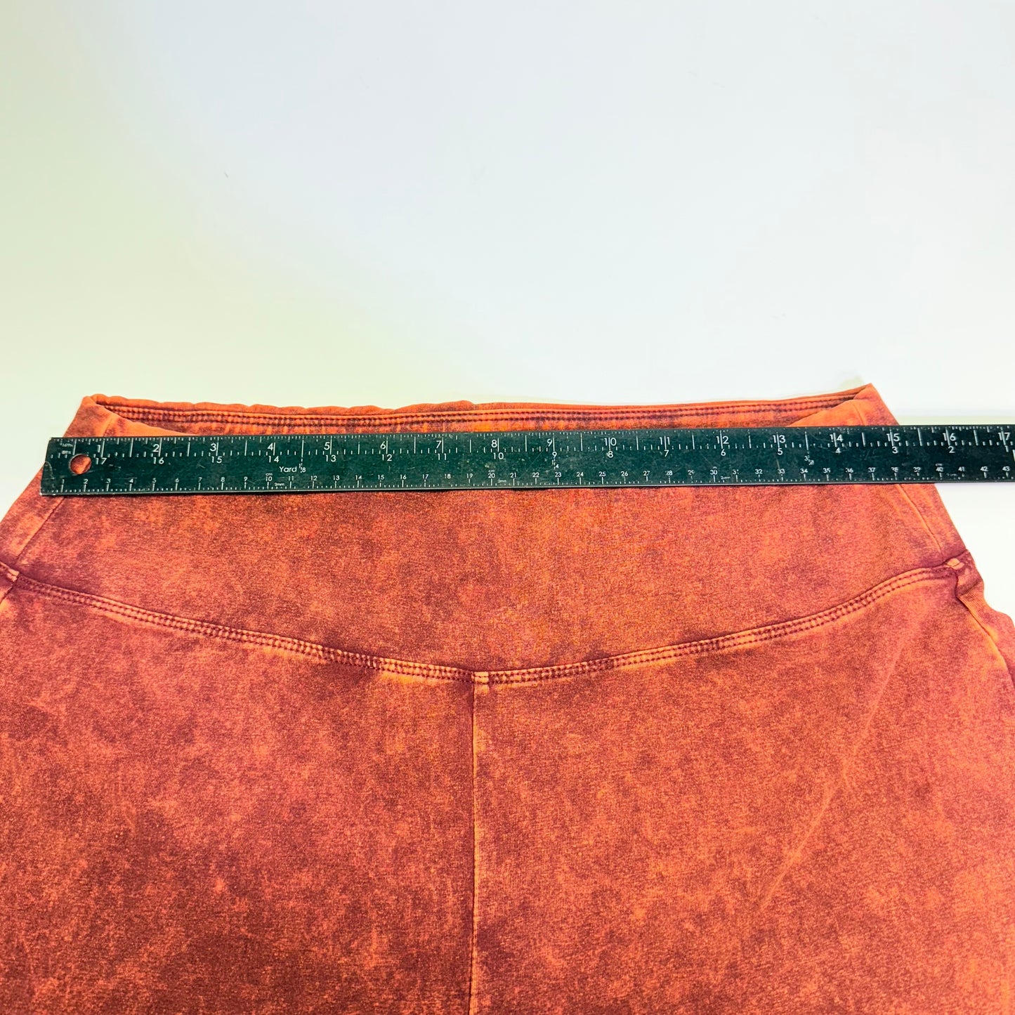 ZENANA Zenana Mineral Wash Wide Waistband Legging Size 2x Almond (New)