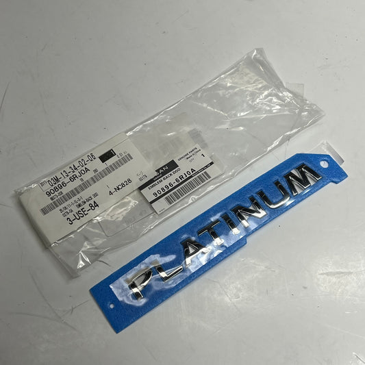 NISSAN Genuine OEM Back Door Emblem "platinum" 2021-23 Nissan Rogue 90896-6RJ0A