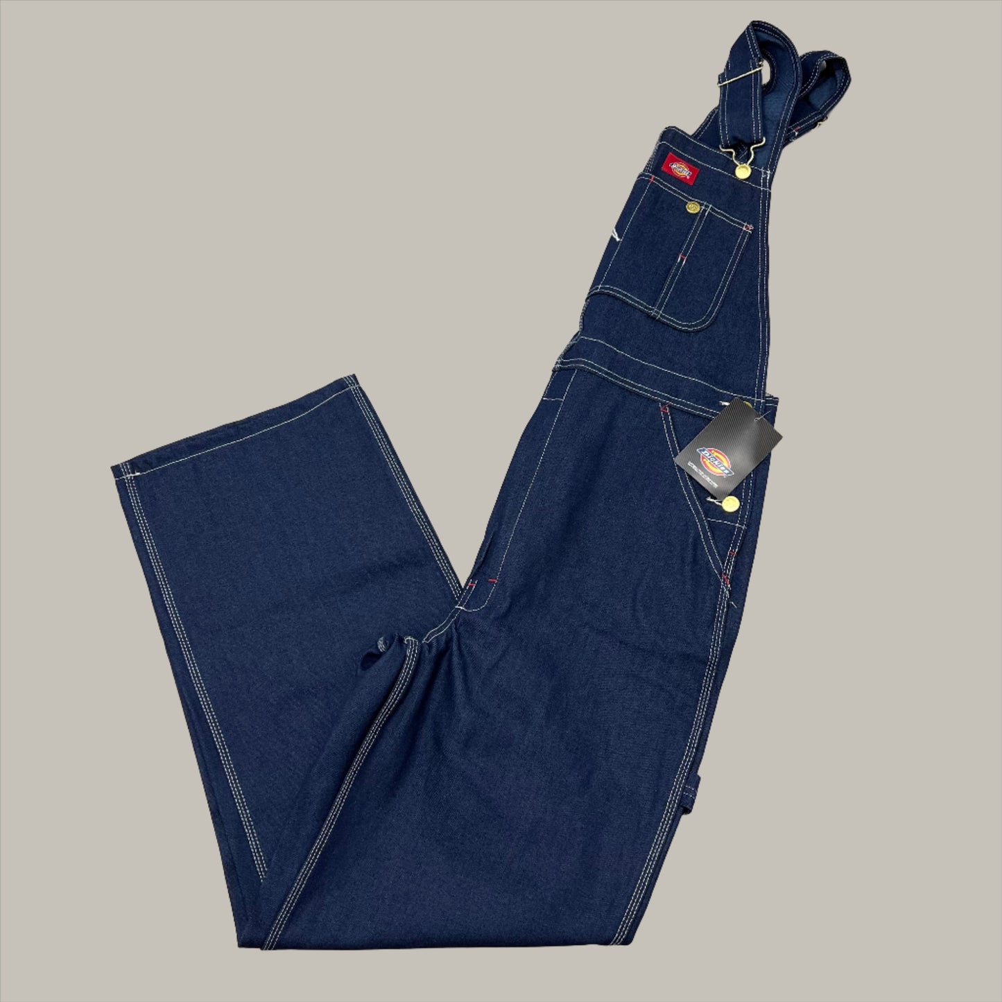 DICKIES Cotton BIB Overall Crossover High Back Mens Sz 32X32 Indigo Blue 83294NB