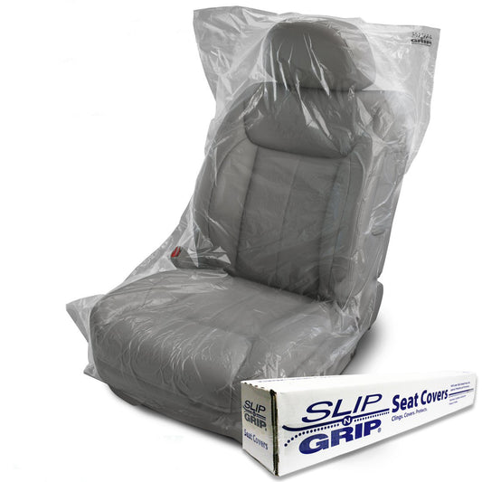 SLIP GRIP (500 Bags) Plastic Seat Protector Sz 31.5"L x 31"W 71599