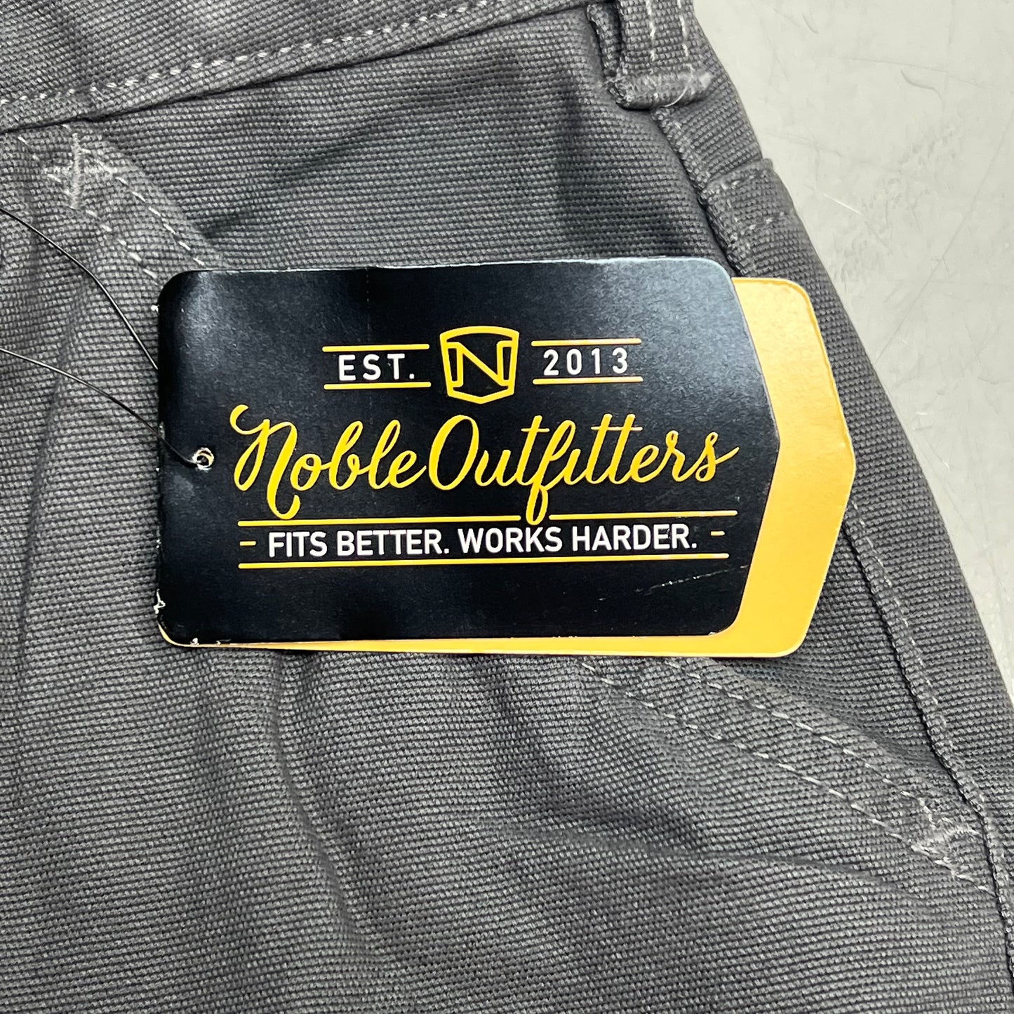 NOBLE OUTFITTERS Tug-Free Stretch Canvas Utility Pant Women's Sz 14 Asphalt 24036
