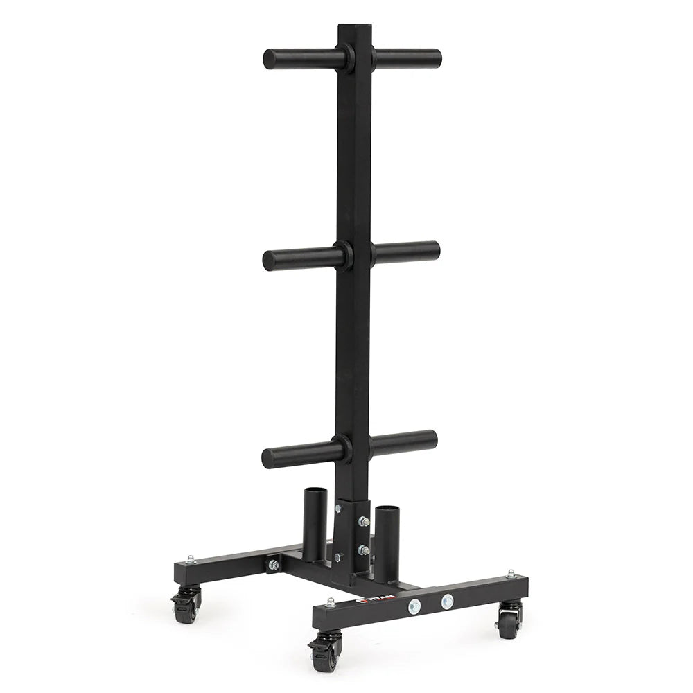 TITAN Portable Plate & Barbell Storage Tree 57.6"H x 24.5"W x 24.5"L Black 401919