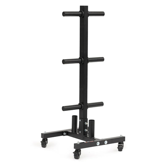 TITAN Portable Plate & Barbell Storage Tree 57.6"H x 24.5"W x 24.5"L Black 401919