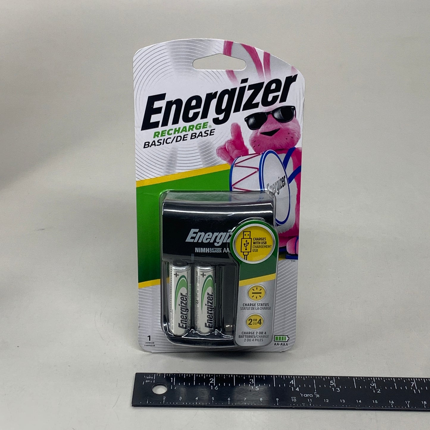 ENERGIZER (2 PACK) 4-Battery Charger Battery Size AA and AAA w/ USB CHVCWB-2