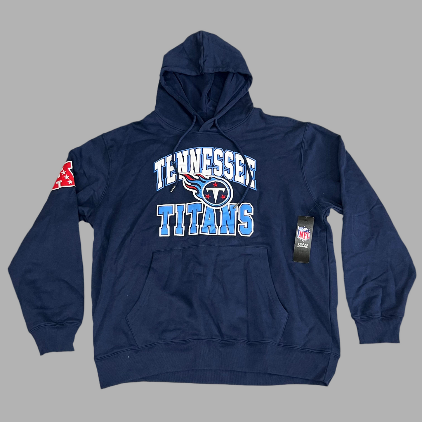 NFL Tennessee Titans Pull Over Hoodie Men's Sz XL Blue, Red, White