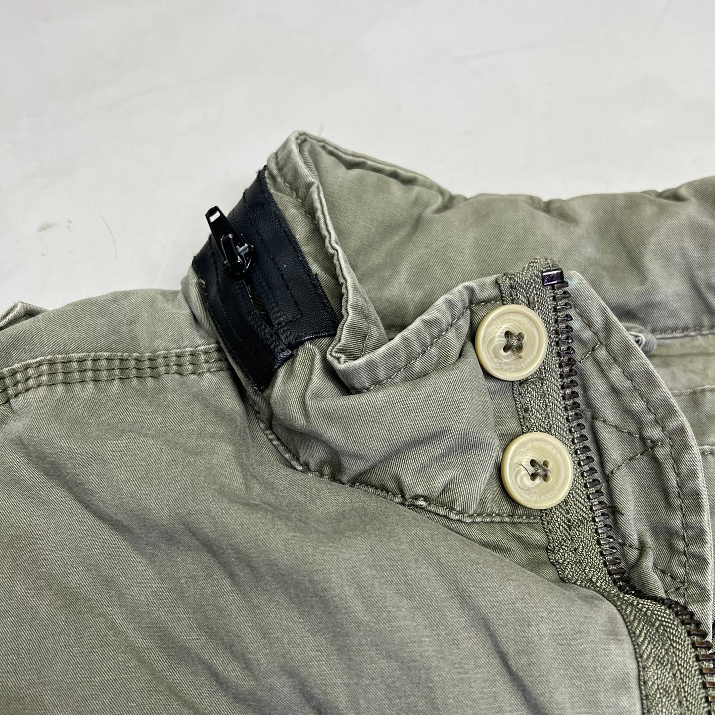 BRANDIT Military Jacket Vintage Cotton Inside & Out Men's Sz M Vintage Green