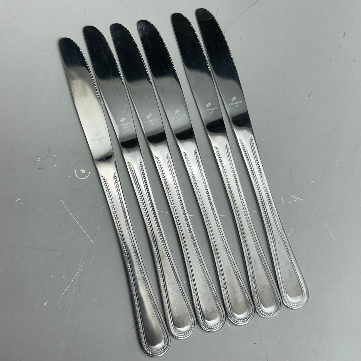 ABC (12 Pack) Stainless Steel Kyle Dinner Stamped Knives 8.5" KYLE-08 (New Other- Distressed Packaging)