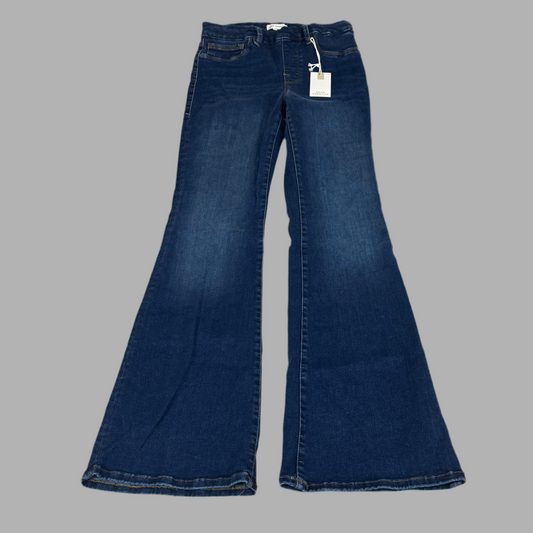 GOOD AMERICAN Power Stretch Pull On Flare Jeans Women's Sz 2/M Indigo491 GLF478TE