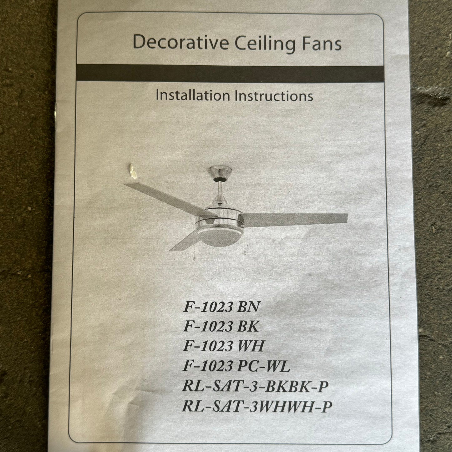 TRANS GLOBE 3-Blade Transitional Ceiling Fan 2 Light Cappleman Series F-1023 WH