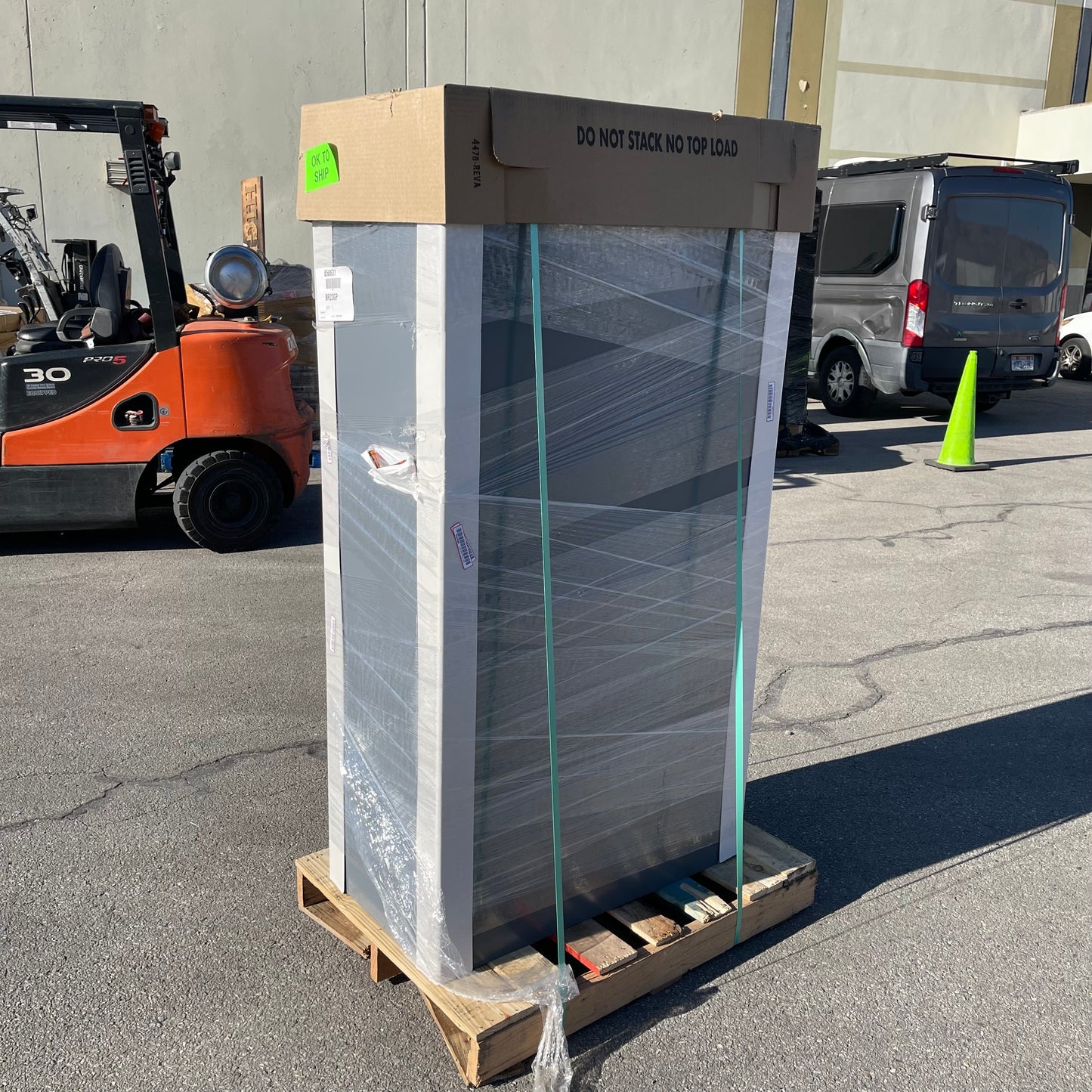 Z@ JAMCO Double-Walled Fire Resistant Security Cabinet 65”x34”x18” Grey BR23GP (A)