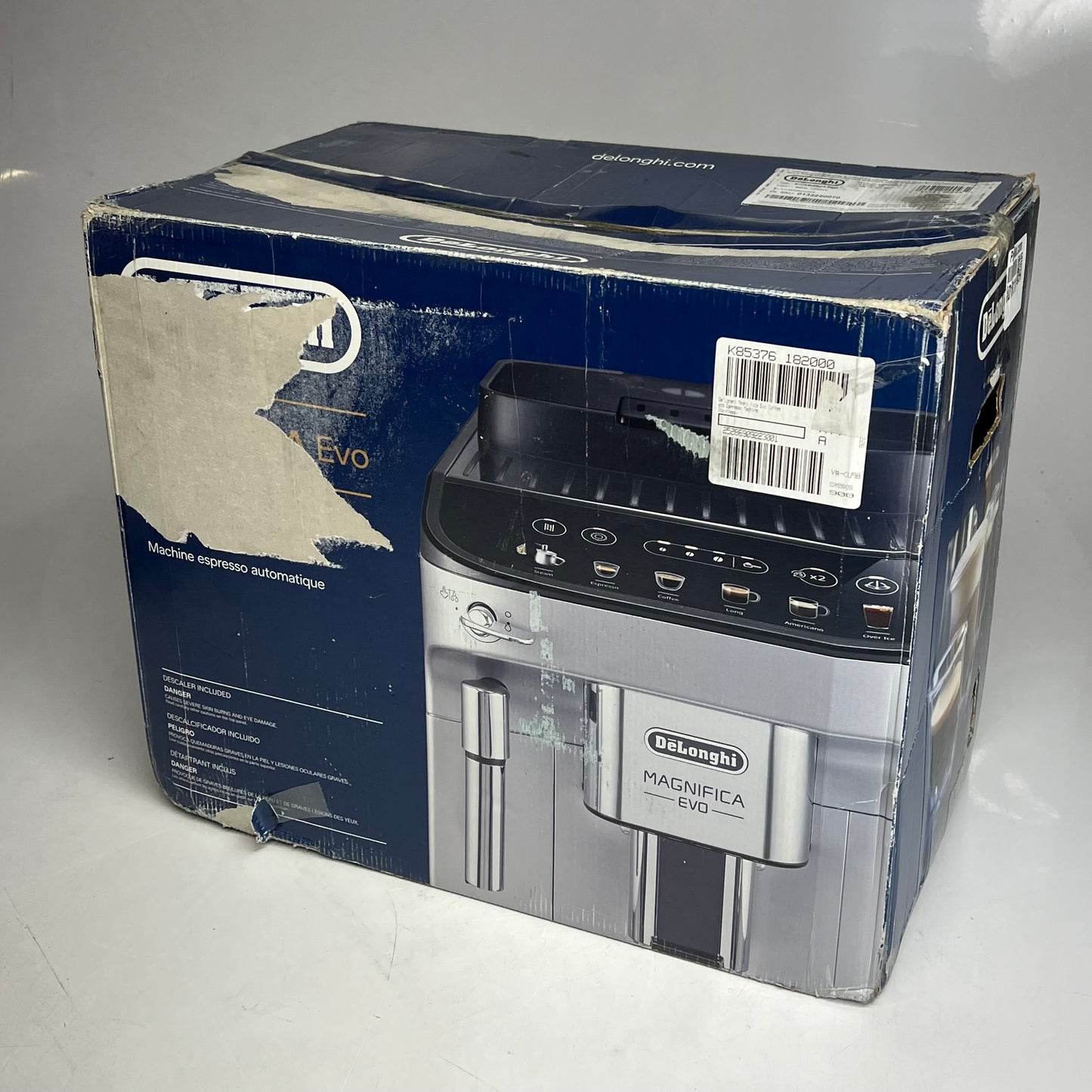 ZA@ DELONGHI Magnifica Evo Espresso Machine 6-1 Touch Recipes Silver ECAM29043SB (Return)