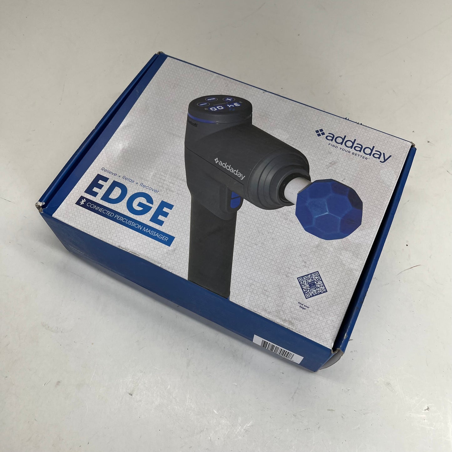 ZA@ ADDADAY Biozoom Edge Percussion Bluetooth Massager Gun Gray (As-is)