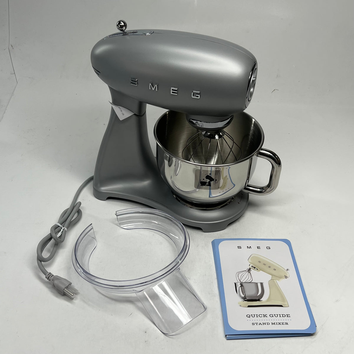 SMEG Kitchen Stand Mixer Full Color 50's Style 600w Glossy Silver SMF03PBEU