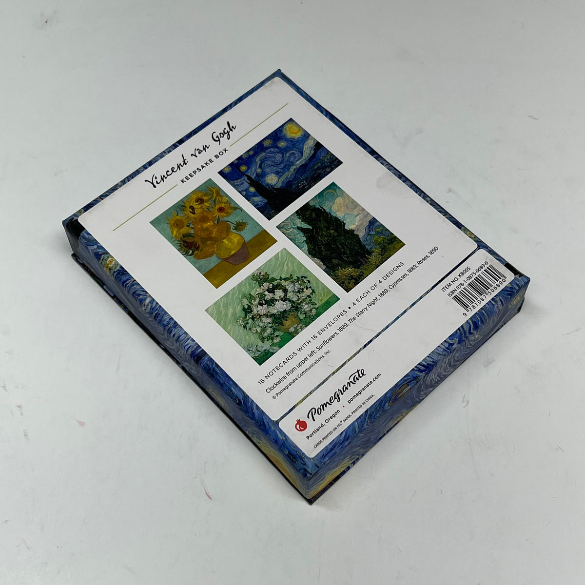 POMEGRANATE (2 PACK, 16 EACH) Vincent Van Gogh Notecards W/ Envelopes 4x5" KB005