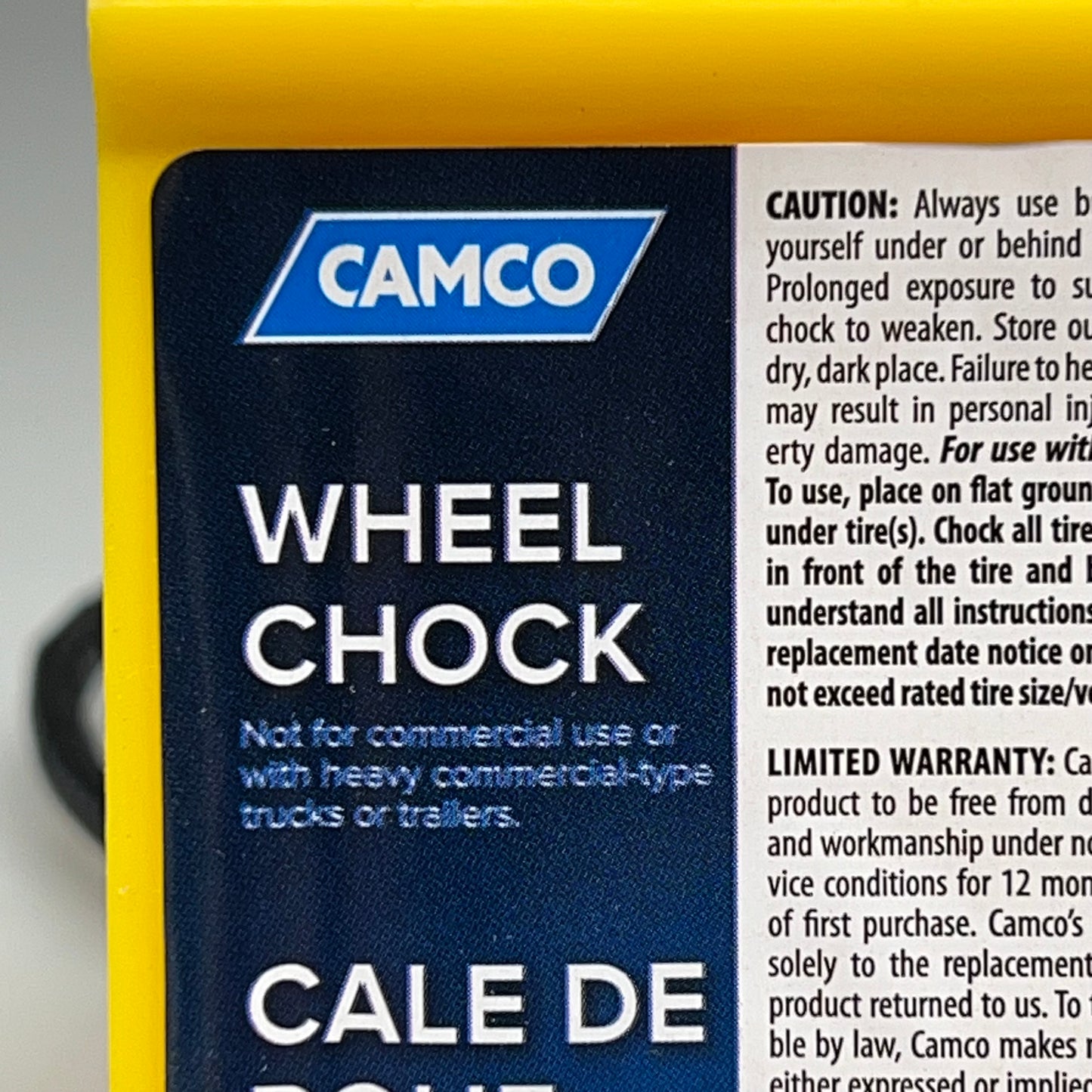 CAMCO (4 PACK) Wheel Chock W/ Rope Made From Durable Plastic w/ UV Inhibitors 44472