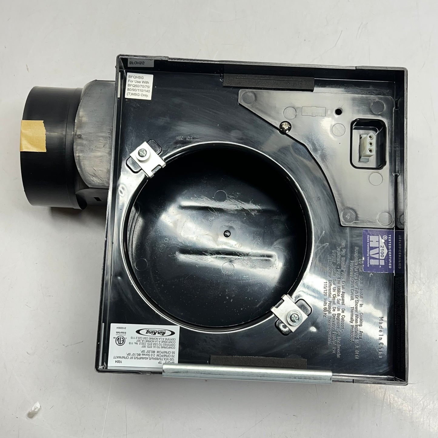 AIR KING Ceiling Mounted Snap-in Exhaust Fan Housing 90 CFM 2.5 Sone BFQ90