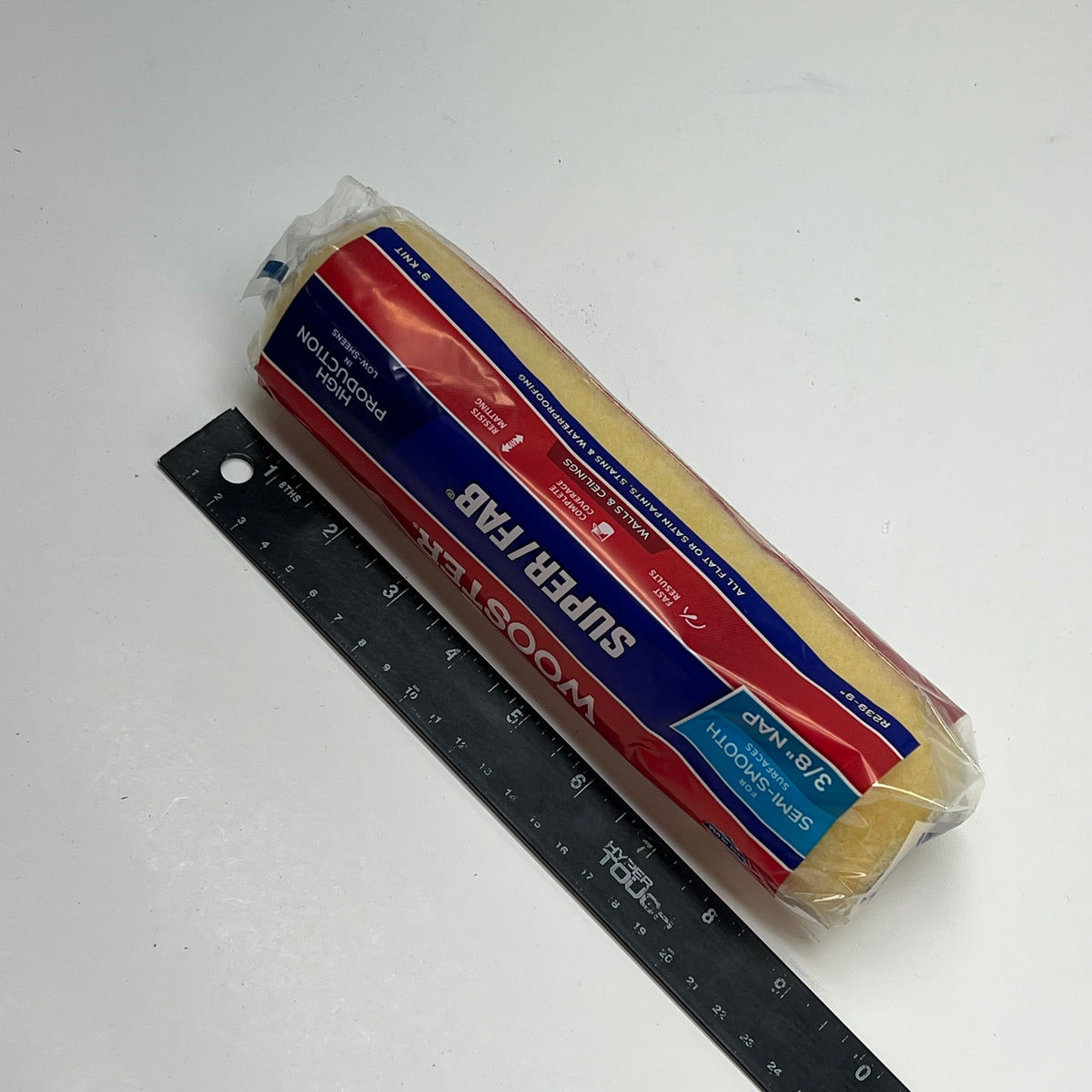 WOOSTER (12 PACK) Super/Fab Knit Roller For Semi Smooth 9"x 3/8" White R239-9
