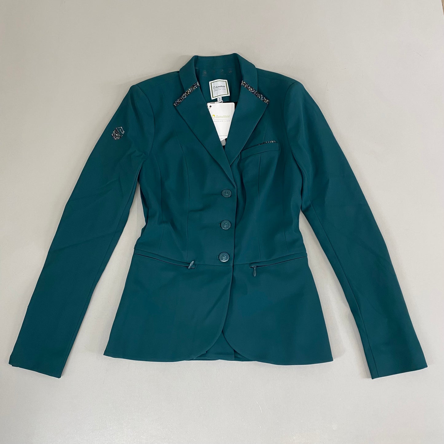 SAMSHIELD Victorine Premium Tall Equestrian Jacket Women's Sz US 6, UK 8, FR 36 Hunter Green