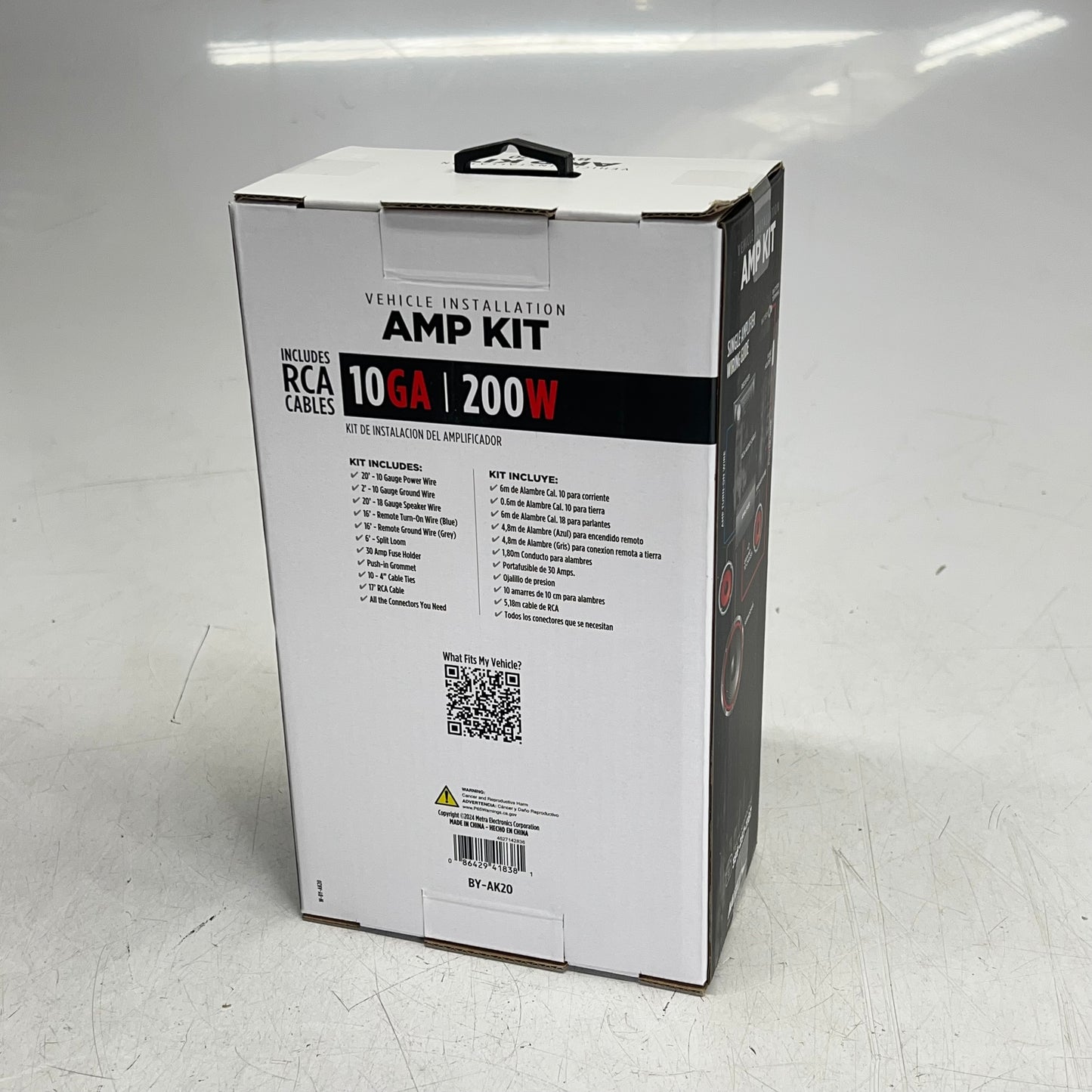 METRA Vehicle Installation Amp Kit 10 Gauge 200 W Power Handling 17'  BY-AK20